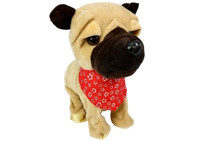 Interaktyvus pliušinis šuniukas mopsas