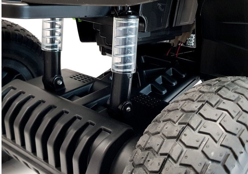 Vaikiškas elektrinis keturratis BDM0906 su pripučiamais ratais, juodas