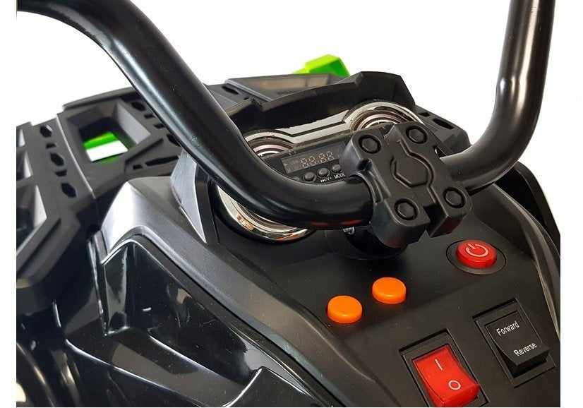 Vaikiškas elektrinis keturratis BDM0906 su pripučiamais ratais, juodas