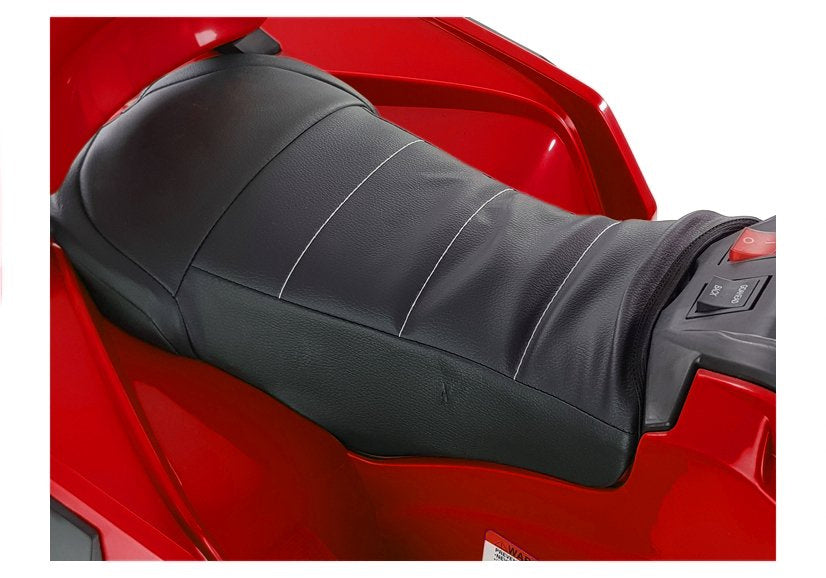 Vaikiškas elektrinis keturratis BDM0906 su pripučiamais ratais, raudonas