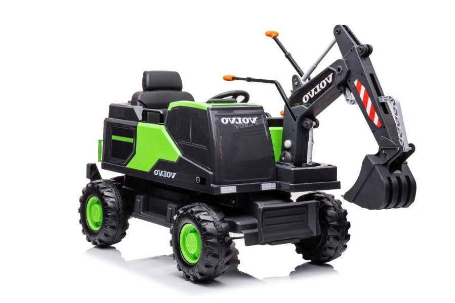 Elektromobilis vaikams ekskavatorius Volvo DK-VE888, žalias