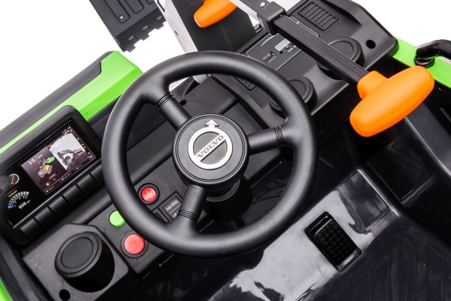 Elektromobilis vaikams ekskavatorius Volvo DK-VE888, žalias