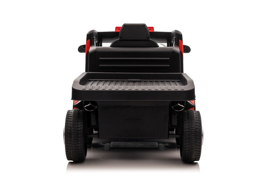 Vienvietis elektromobilis su priekaba Mercedes-Benz Axor XMX622, raudonas