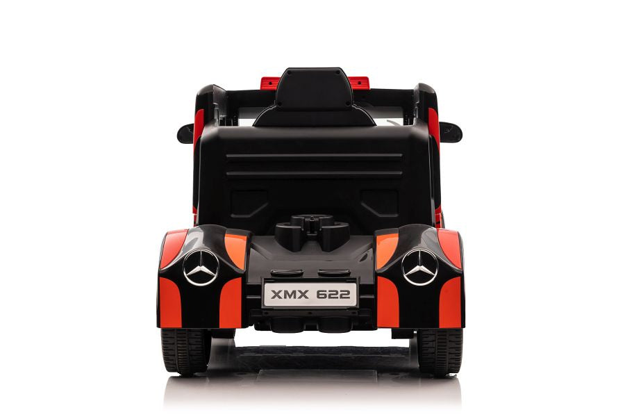 Vienvietis elektromobilis vaikams Mercedes-Benz Axor XMX622, raudonas