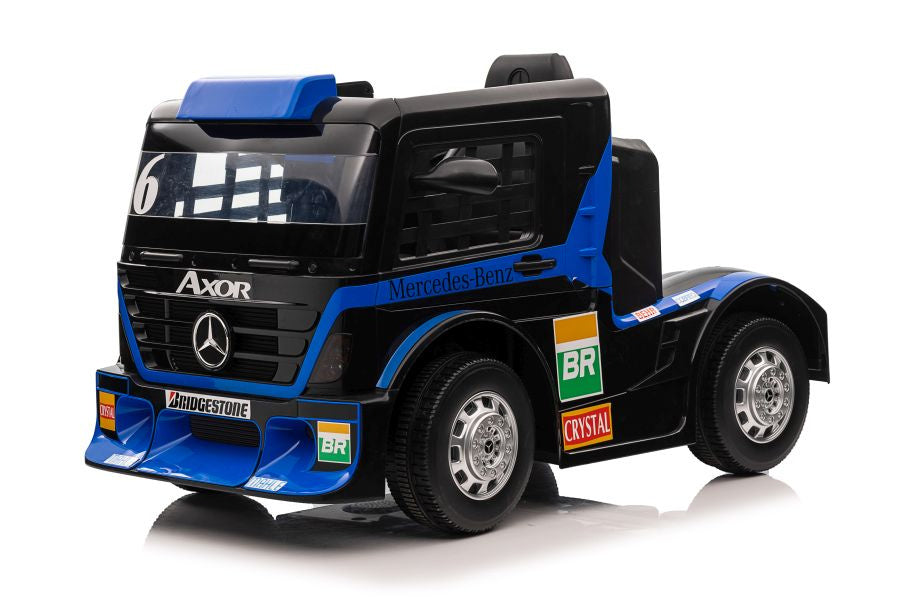 Vienvietis elektromobilis vaikams Mercedes-Benz Axor XMX622, mėlynas