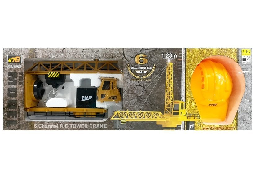 Nuotoliniu būdu valdomas statybinis kranas su priedais 128 cm