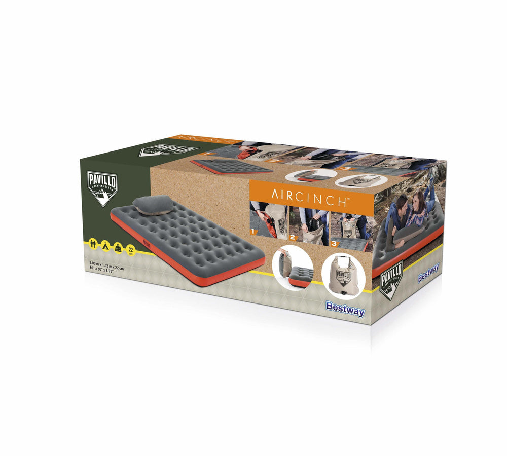 Pripučiamas turistinis čiužinys Pavillo Roll & Relax Queen, 203x152x22 cm