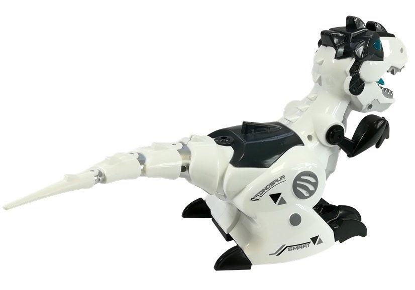Nuotoliniu būdu valdomas dinozauras „T-Rex“, baltas