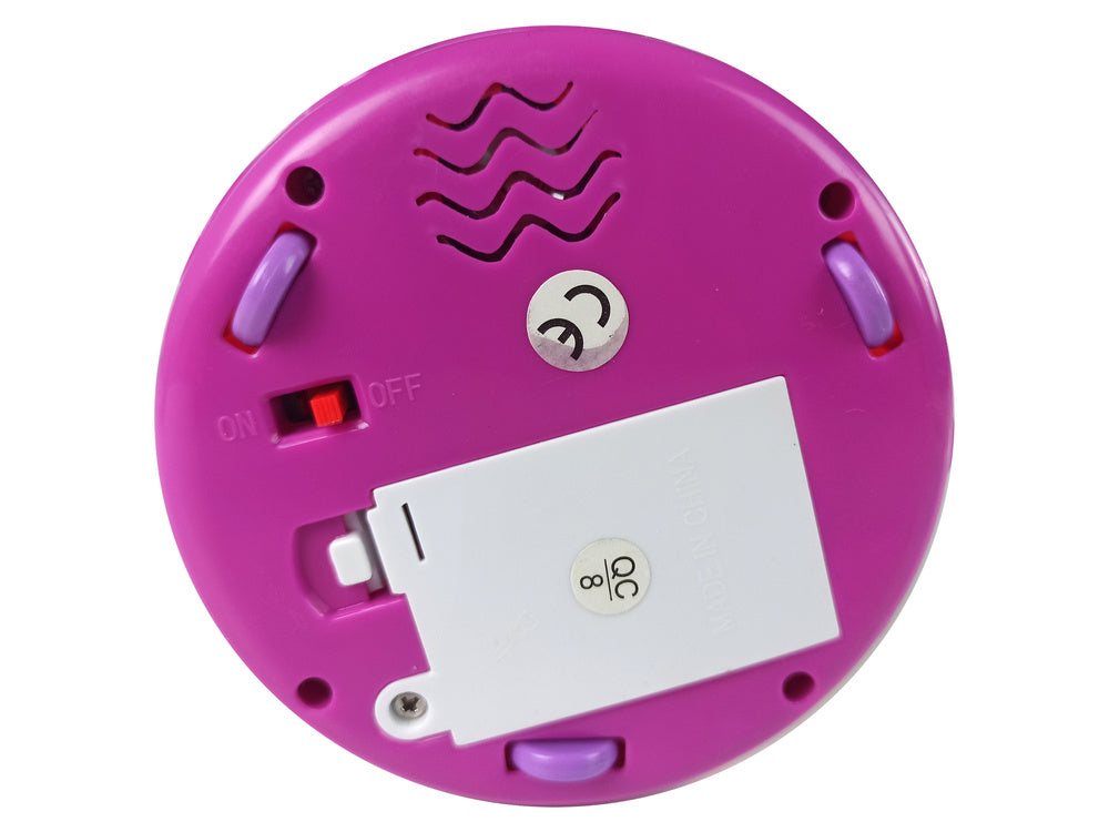 Interaktyvus muzikinis būgnas su rožine karuselė