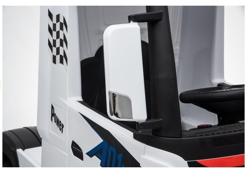 Vaikiškas elektromobilis sunkvežimis Mercedes Actros baltas