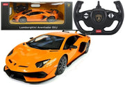 Nuotoliniu būdu valdomas Lamborghini Aventador Rastar automobilis 1:1, oranžinis
