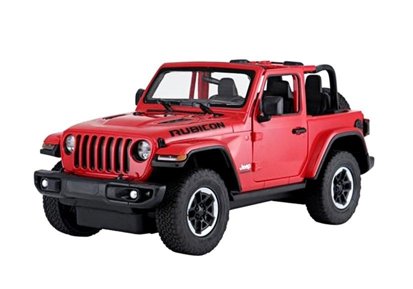 Nuotoliniu būdu valdomas Jeep Wrangler Rubicon visureigis 1:14, raudonas