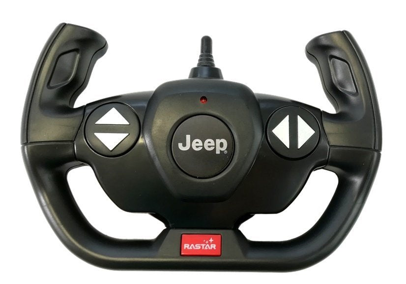 Nuotoliniu būdu valdomas Jeep Wrangler Rubicon visureigis 1:14, juodas