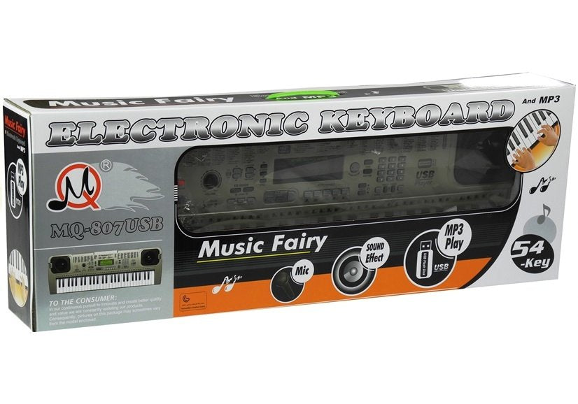 Fortepijonas MQ807 54 klavišai LCD ekranas Mikrofonas USB muzika