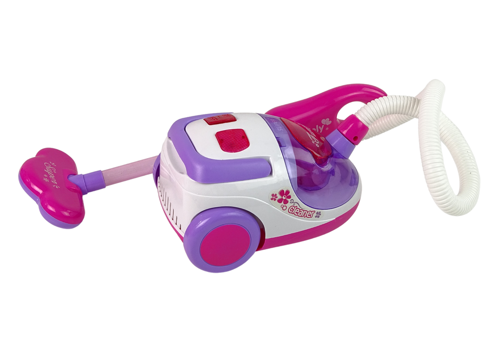 Valymo vežimėlis su priedais, rožinis