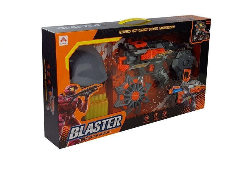 Šautuvas su putų kulkomis ir kauke, Super Blaster