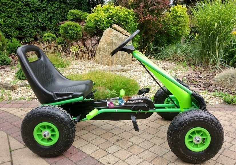 Velomobilis su pedalais Gokart A-15, žalias