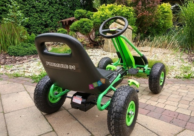 Velomobilis su pedalais Gokart A-15, žalias