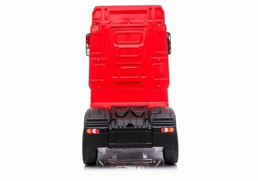 Vaikiškas elektromobilis sunkvežimis Mercedes Actros raudonas lakuotas su MP4