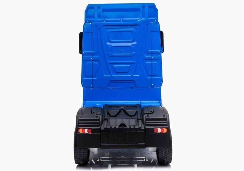 Vaikiškas elektromobilis sunkvežimis Mercedes Actros mėlynas lakuotas su MP4