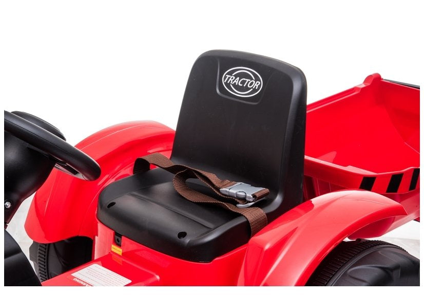 Vaikiškas elektrinis traktorius su priekaba CH9959 raudonas