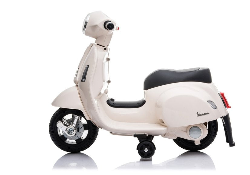 Elektrinis motoroleris vaikams Vespa GTS 300 Mini, baltas