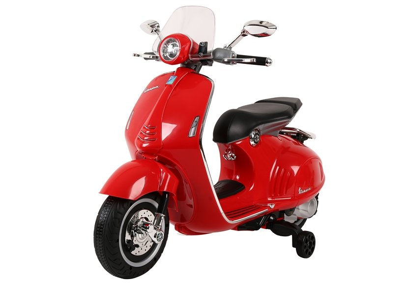 Vaikiškas elektrinis motoroleris Vespa GTS 300 raudonas