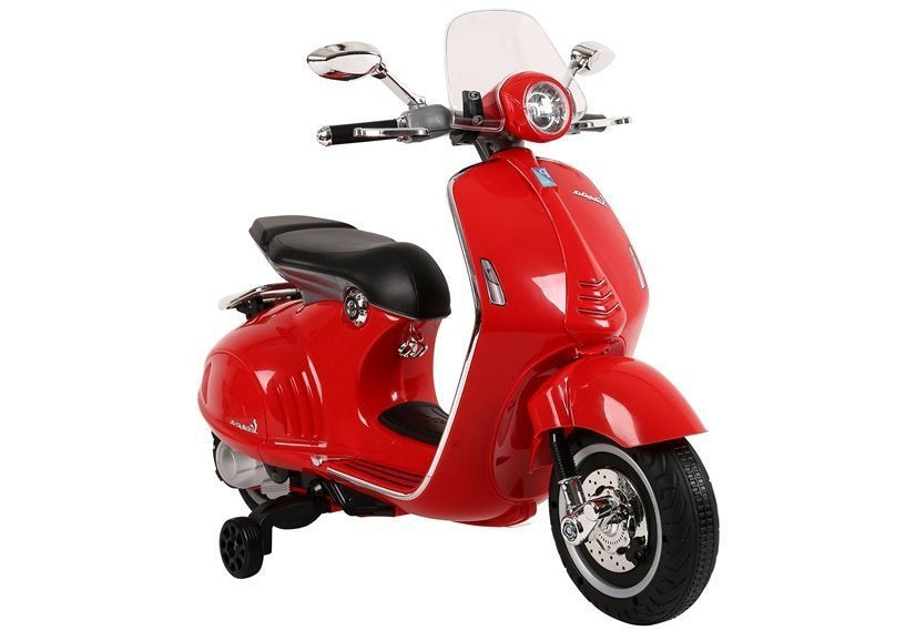 Vaikiškas elektrinis motoroleris Vespa GTS 300 raudonas