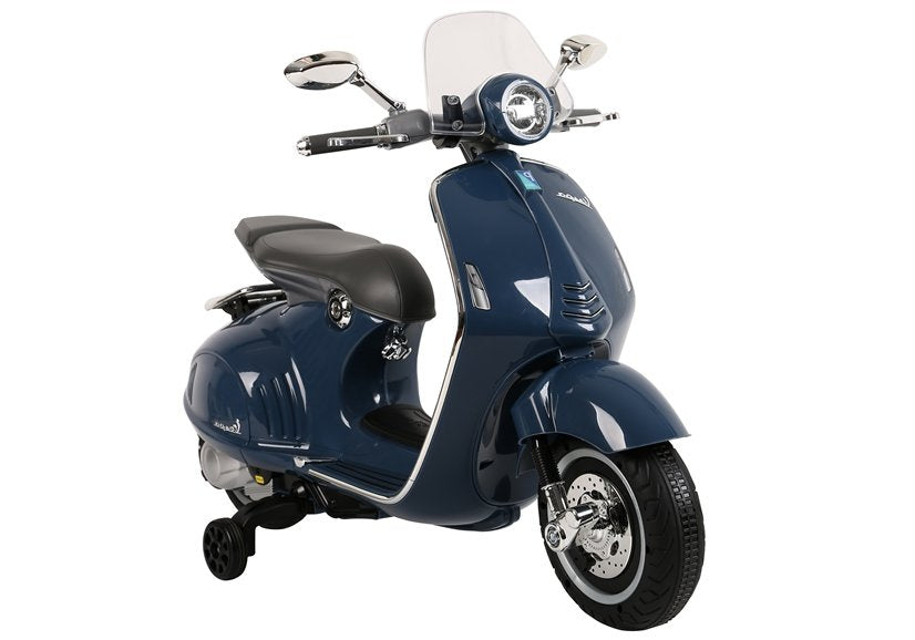 Vaikiškas elektrinis motoroleris Vespa GTS 300 mėlynas