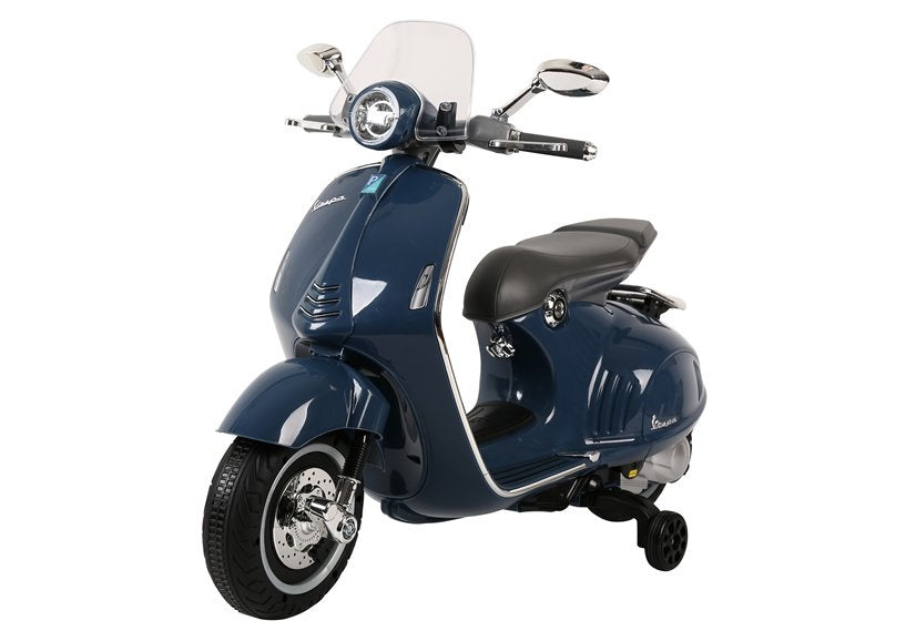 Vaikiškas elektrinis motoroleris Vespa GTS 300 mėlynas