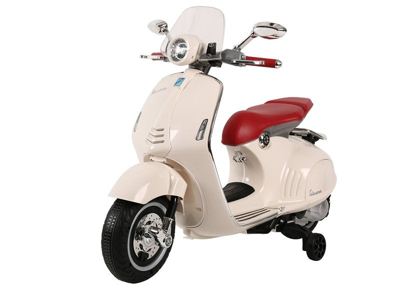 Vaikiškas elektrinis motoroleris Vespa GTS 300 baltas