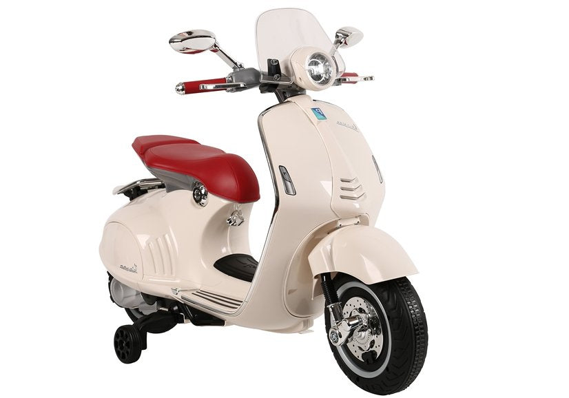 Vaikiškas elektrinis motoroleris Vespa GTS 300 baltas