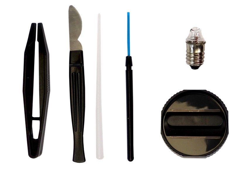 Vaikiškas mikroskopas 300x 600x 1200x lagamine, 28 el.