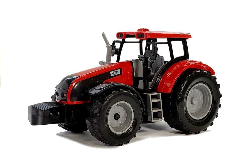 Žaislinis traktorius su priekaba ir priedais