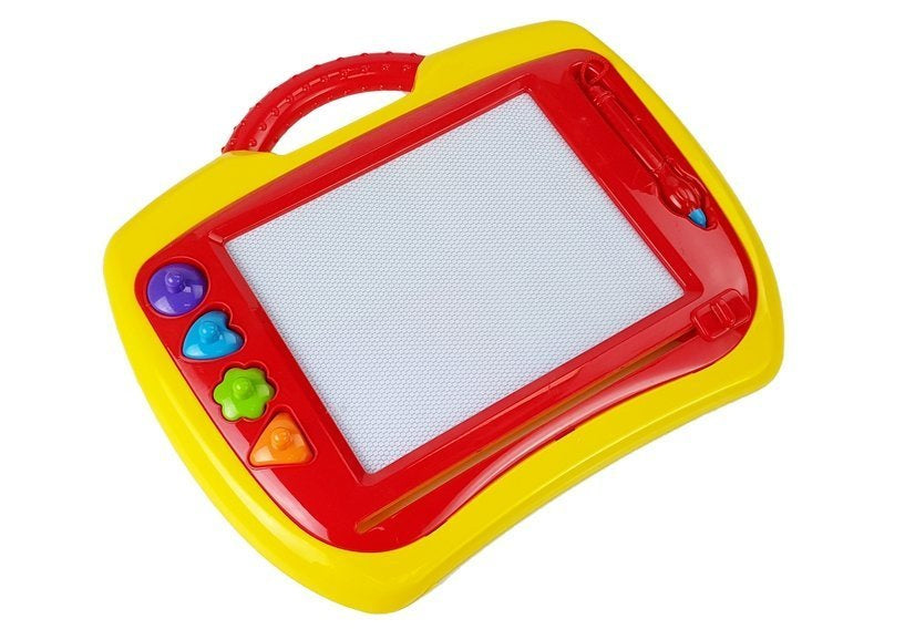 Dviejų magnetinių piešimo lentų su antspaudais rinkinys