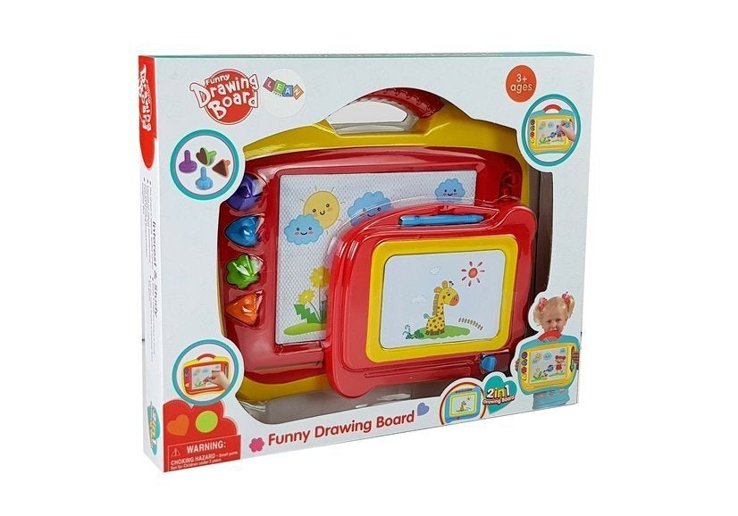 Dviejų magnetinių piešimo lentų su antspaudais rinkinys