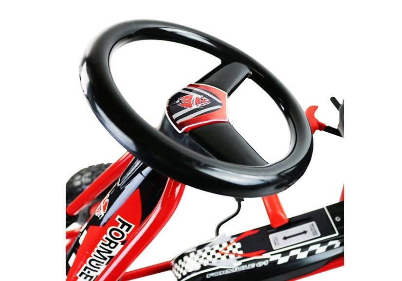 Vaikiškas velomobilis A-15 GO KART, raudonas