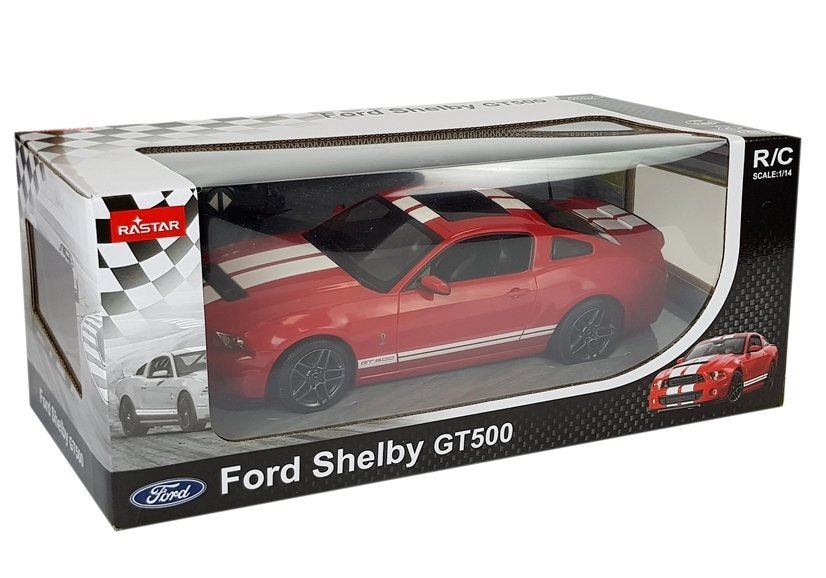 Nuotoliniu būdu valdomas sportinis Ford Shelby Rastar automobilis 1:14, raudonas