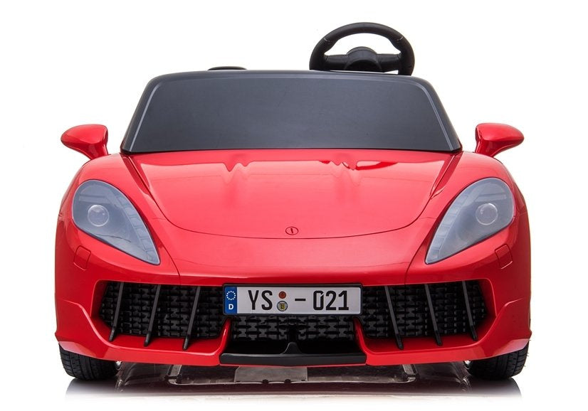 Galingas dvivietis elektromobilis vaikams YSA021A, raudonas lakuotas