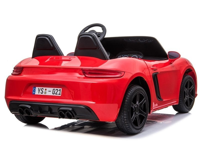 Galingas dvivietis elektromobilis vaikams YSA021A, raudonas lakuotas