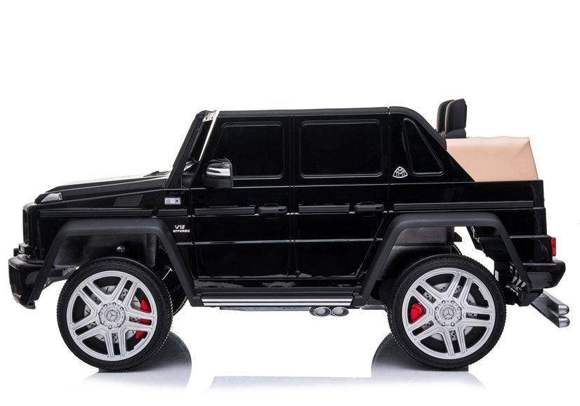 Vienvietis elektrinis džipas Mercedes A100, juodas lakuotas