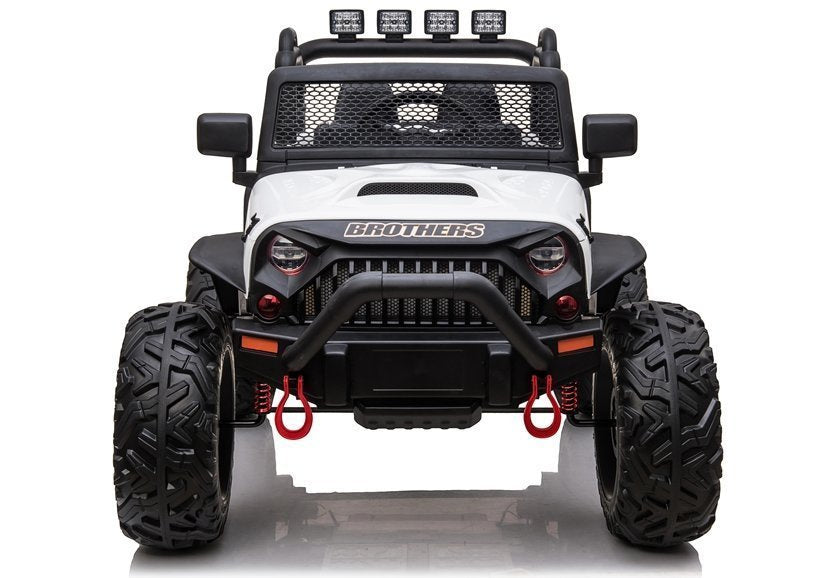 Dvivietis elektromobilis vaikams Jeep JC666, baltas