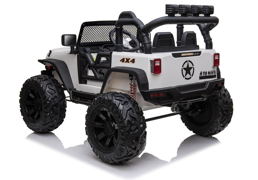 Dvivietis elektromobilis vaikams Jeep JC666, baltas