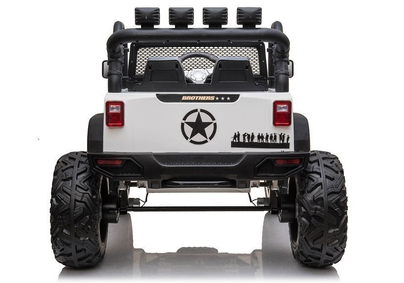 Dvivietis elektromobilis vaikams Jeep JC666, baltas