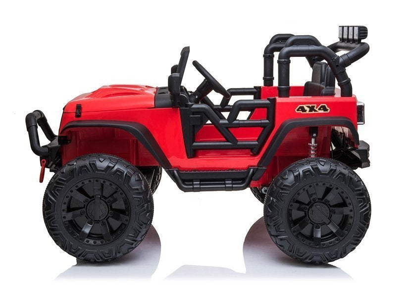 Dvivietis elektromobilis vaikams Jeep JC666, raudonas