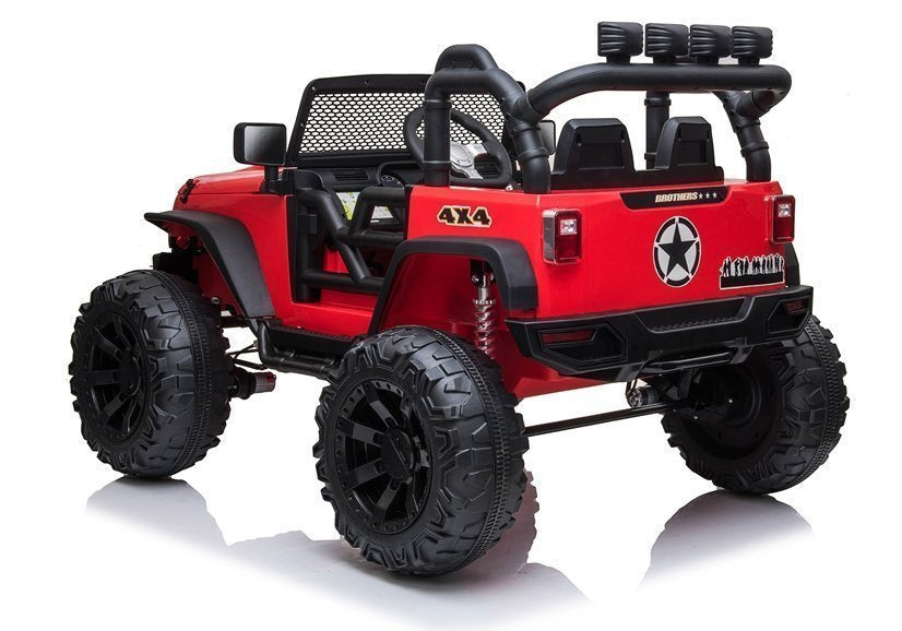 Dvivietis elektromobilis vaikams Jeep JC666, raudonas