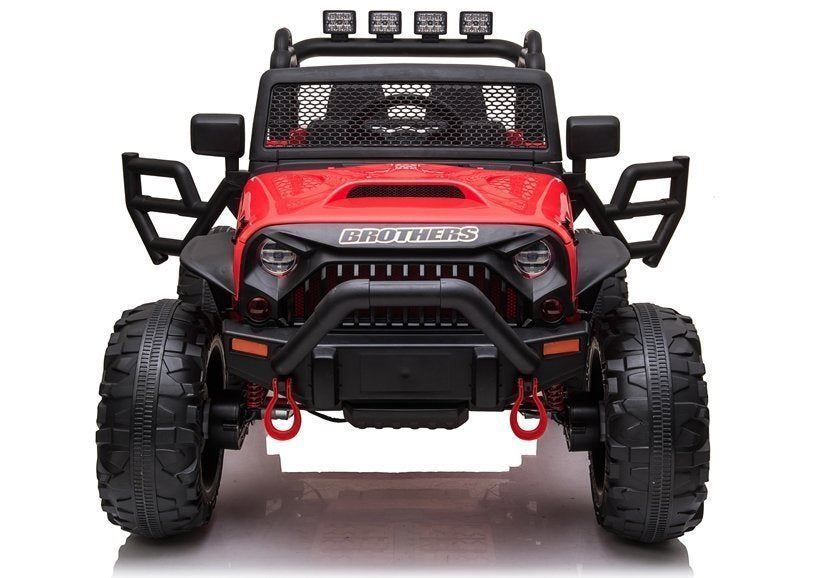 Dvivietis elektromobilis vaikams Jeep JC666, raudonas