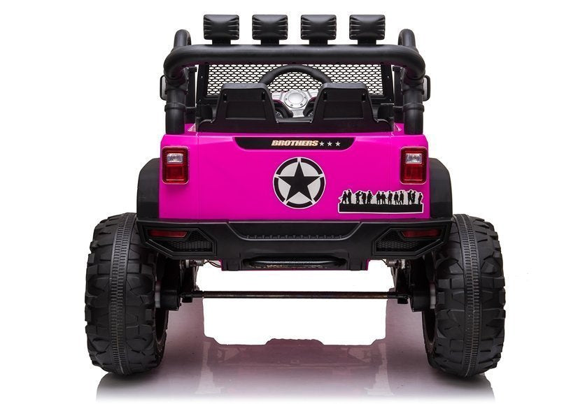 Dvivietis elektromobilis džipas Jeep JC666, rožinis