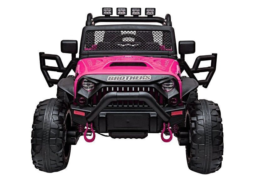 Dvivietis elektromobilis vaikams Jeep JC666, rožinis lakuotas