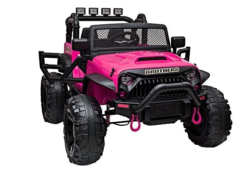 Dvivietis elektromobilis vaikams Jeep JC666, rožinis lakuotas